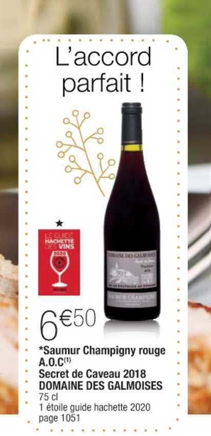 saumur champigny rouge aoc secret de caveau 2018 domaine des galmoises
