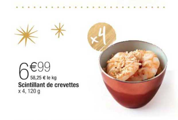 scintillant de crevettes