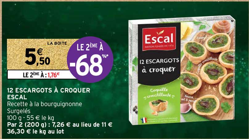 12 escargots à croquer escal