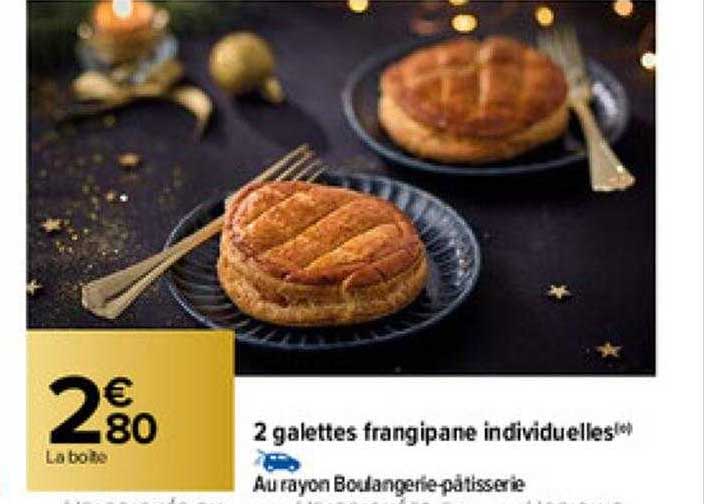 2 galettes frangipane individuelles
