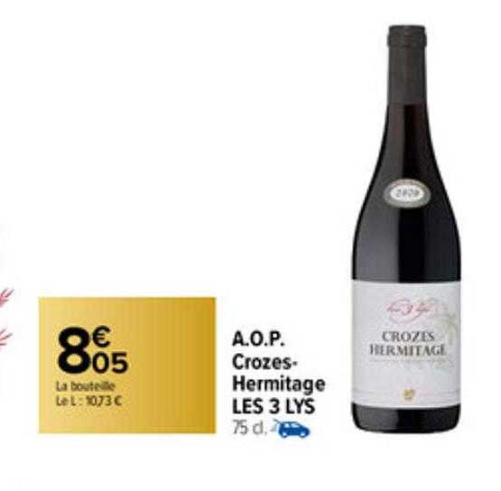 a.o.p. crozes-hermitage les 3 lys