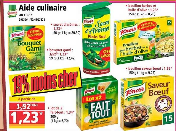 aide culinaire knorr