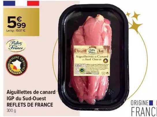 aiguillettes de canard igp du sud-ouest reflets de france