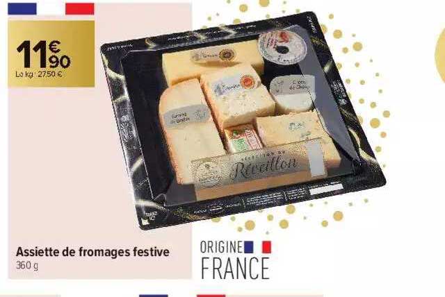 assiette de fromages festive