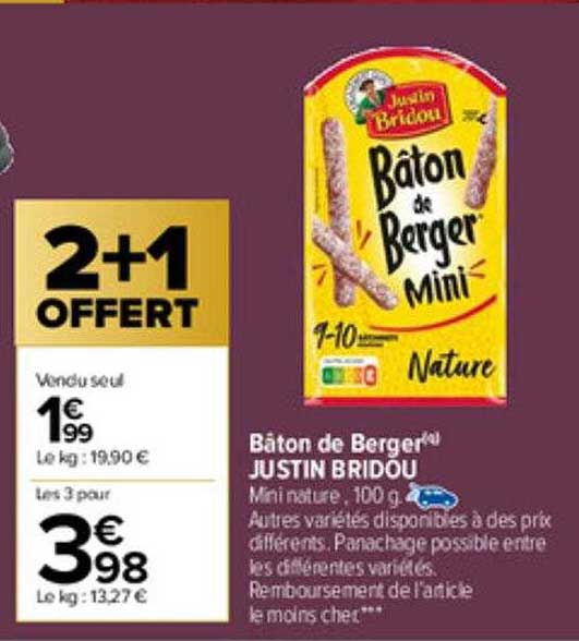 bâton de berger justin bridou