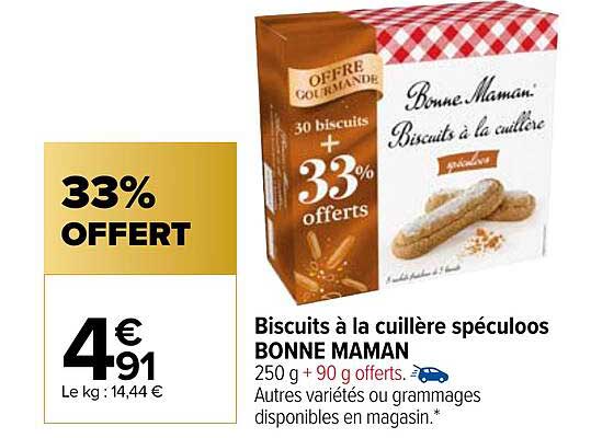 biscuits à la cuillère spéculoos bonne maman