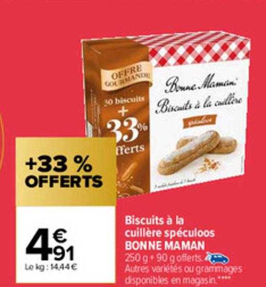 biscuits à la cuillère spéculoos bonne maman