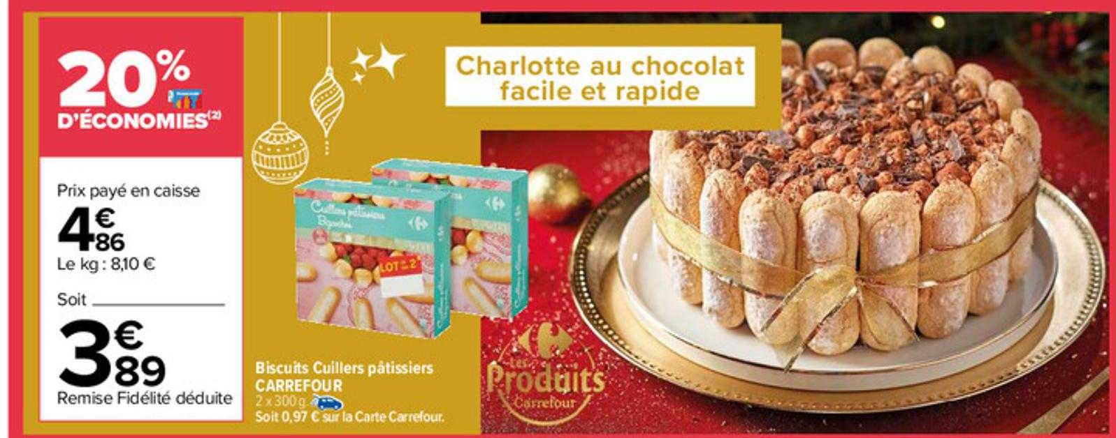 biscuits cuillers pâtissiers carrefour