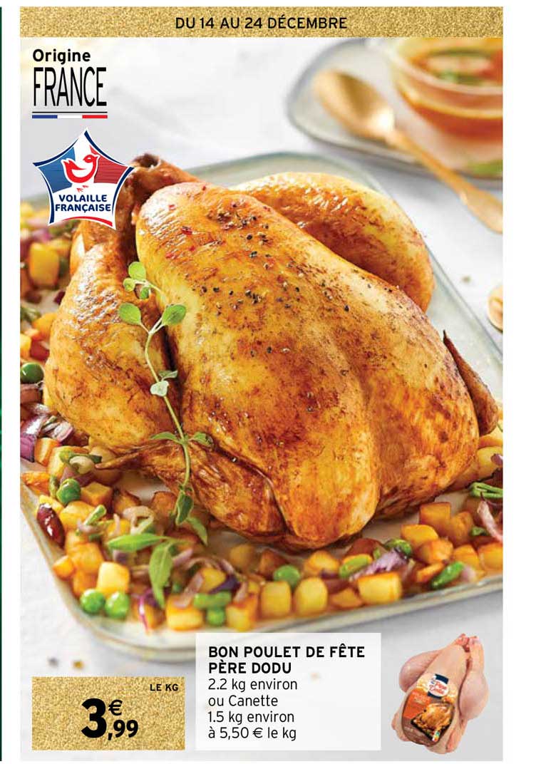 bon poulet de fête père dodu