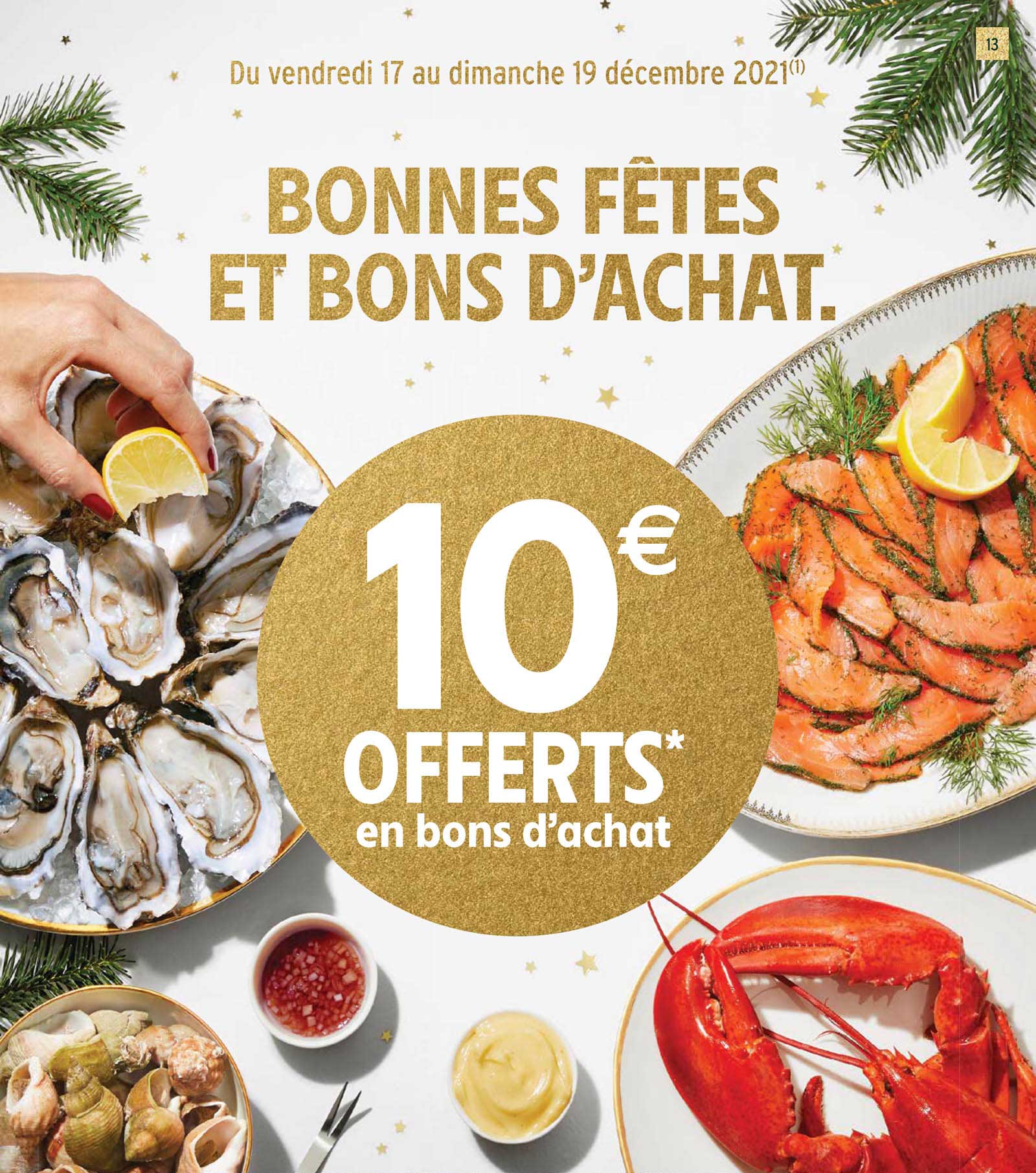 bonnes fêtes et bons d'achat