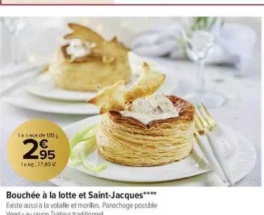 bouchée à la lotte et saint-jacques