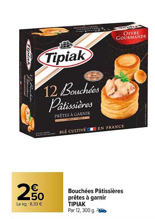 Bouchées Pâtissières Prêtes à Garnir Tipiak
