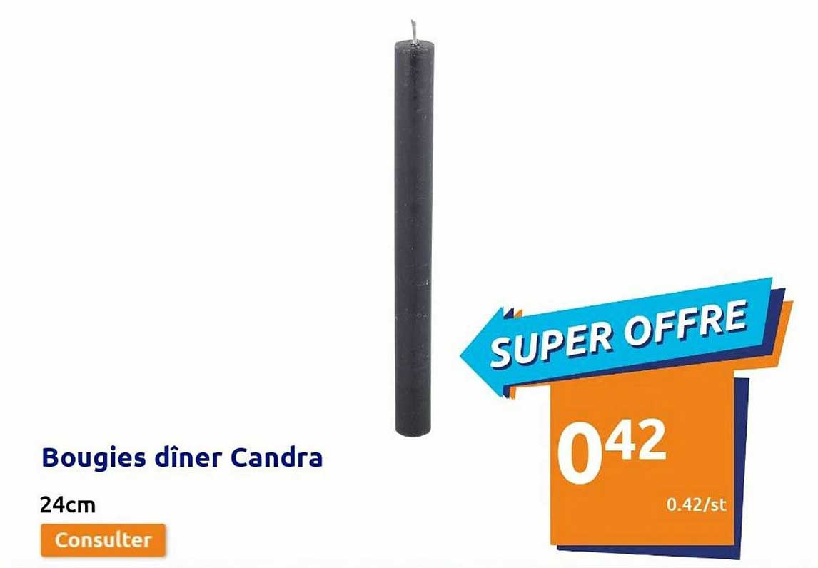 Bougies Dîner Candra