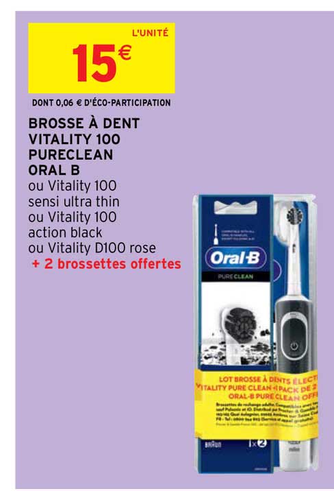 brosse à dent vitality 100 pureclean oral b