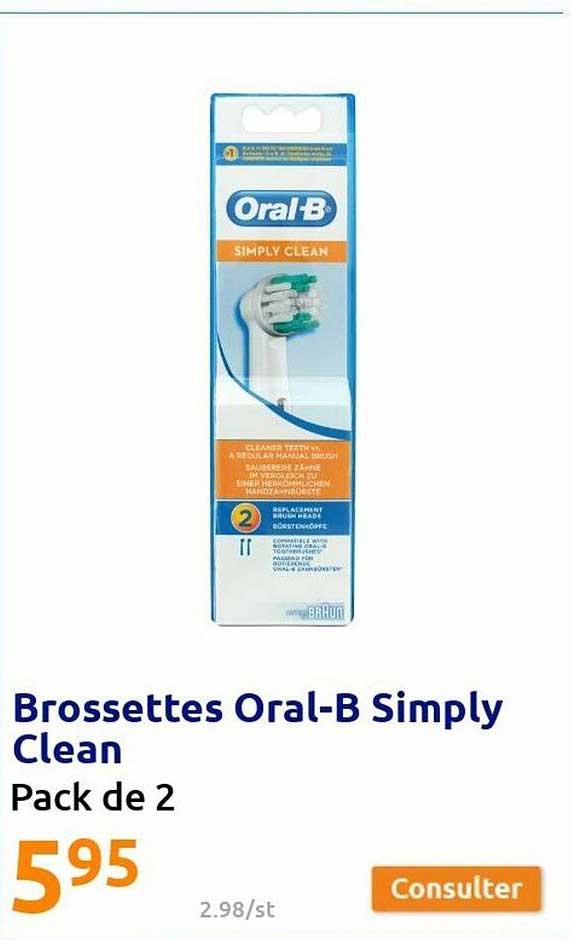 brossettes oral-b simply clean