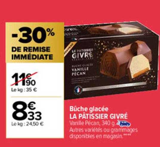 Bûche Glacée La Pâtissier Givrée