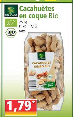 cacahuètes en coque bio bio sonne