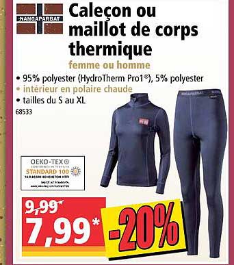 Caleçon Ou Maillot De Corps Thermique