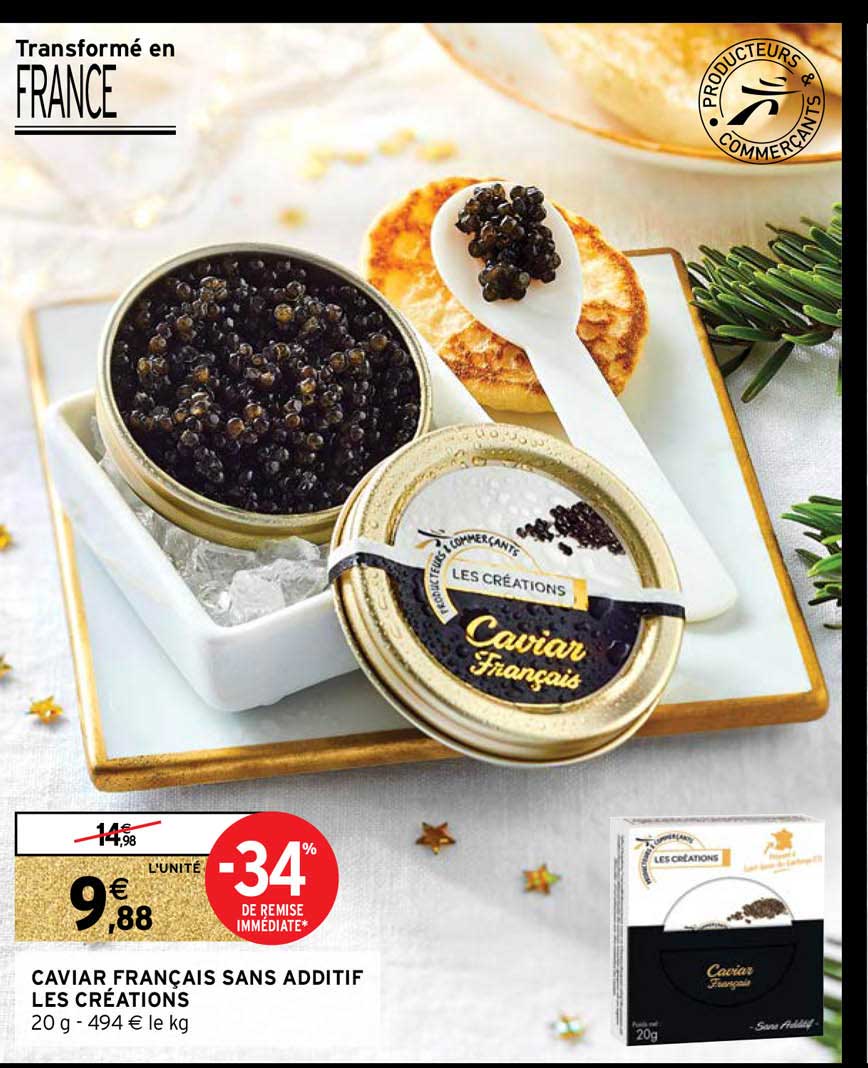caviar français sans additif les créations