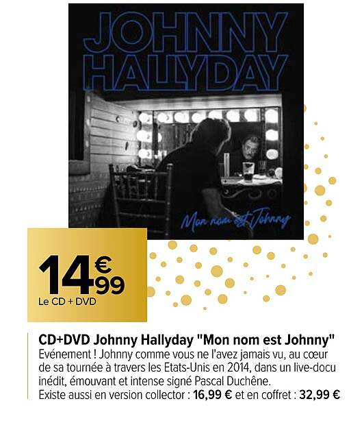 cd+dvd johnny hallyday "mon nom est johnny"