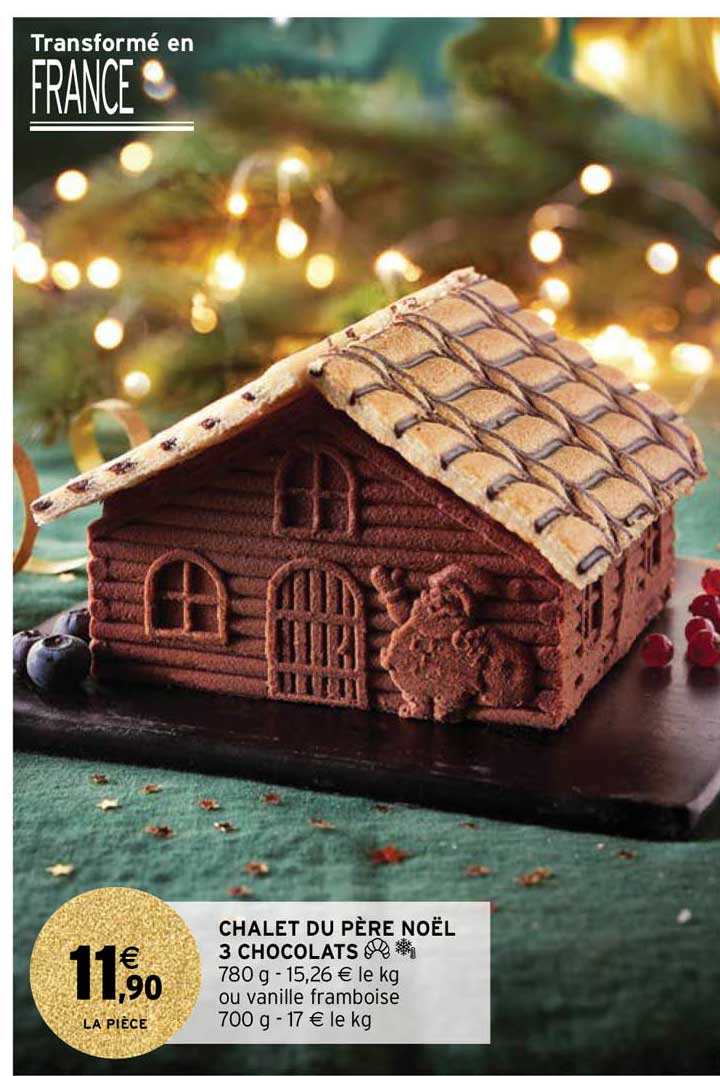 chalet de père noël 3 chocolats