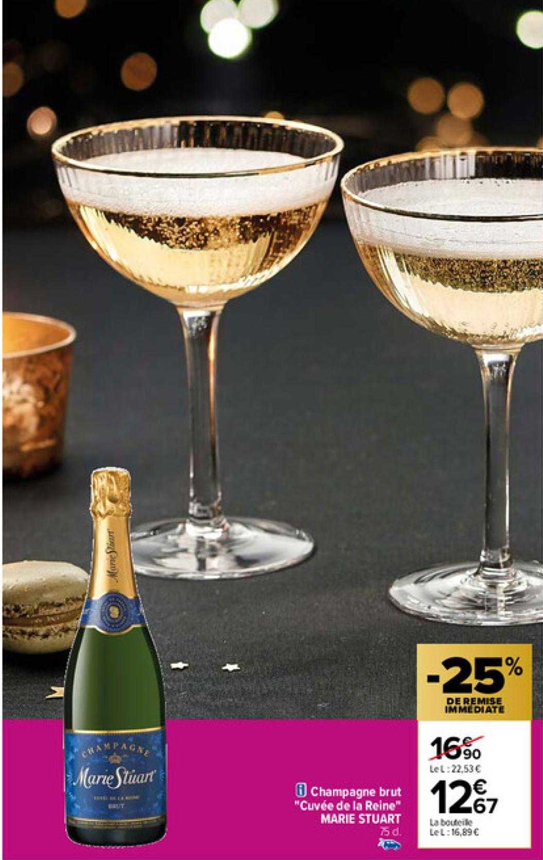 champagne brut "cuvée de la reine" marie stuart