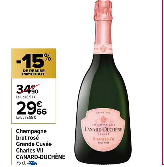 champagne brut rosé grande cuvée charles VII canard-duchêne