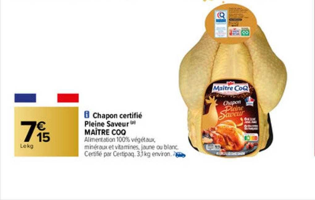 chapon certifié pleine saveur maître coq