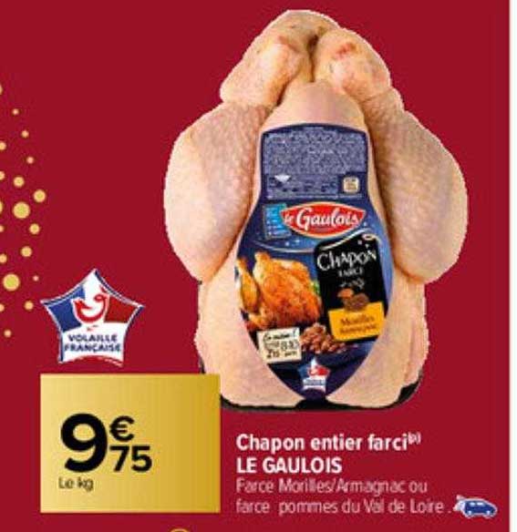 chapon entier farci le gaulois