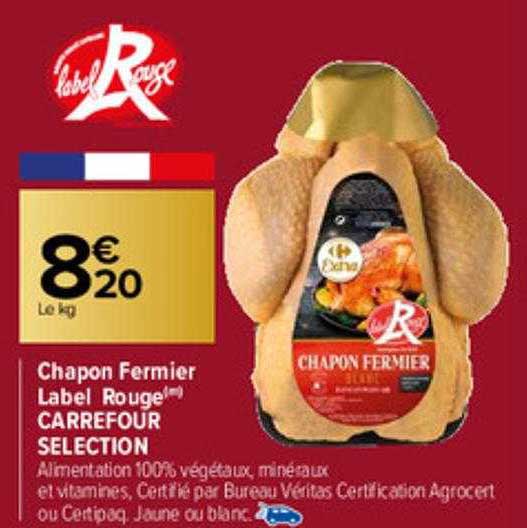 chapon fermier label rouge carrefour sélection