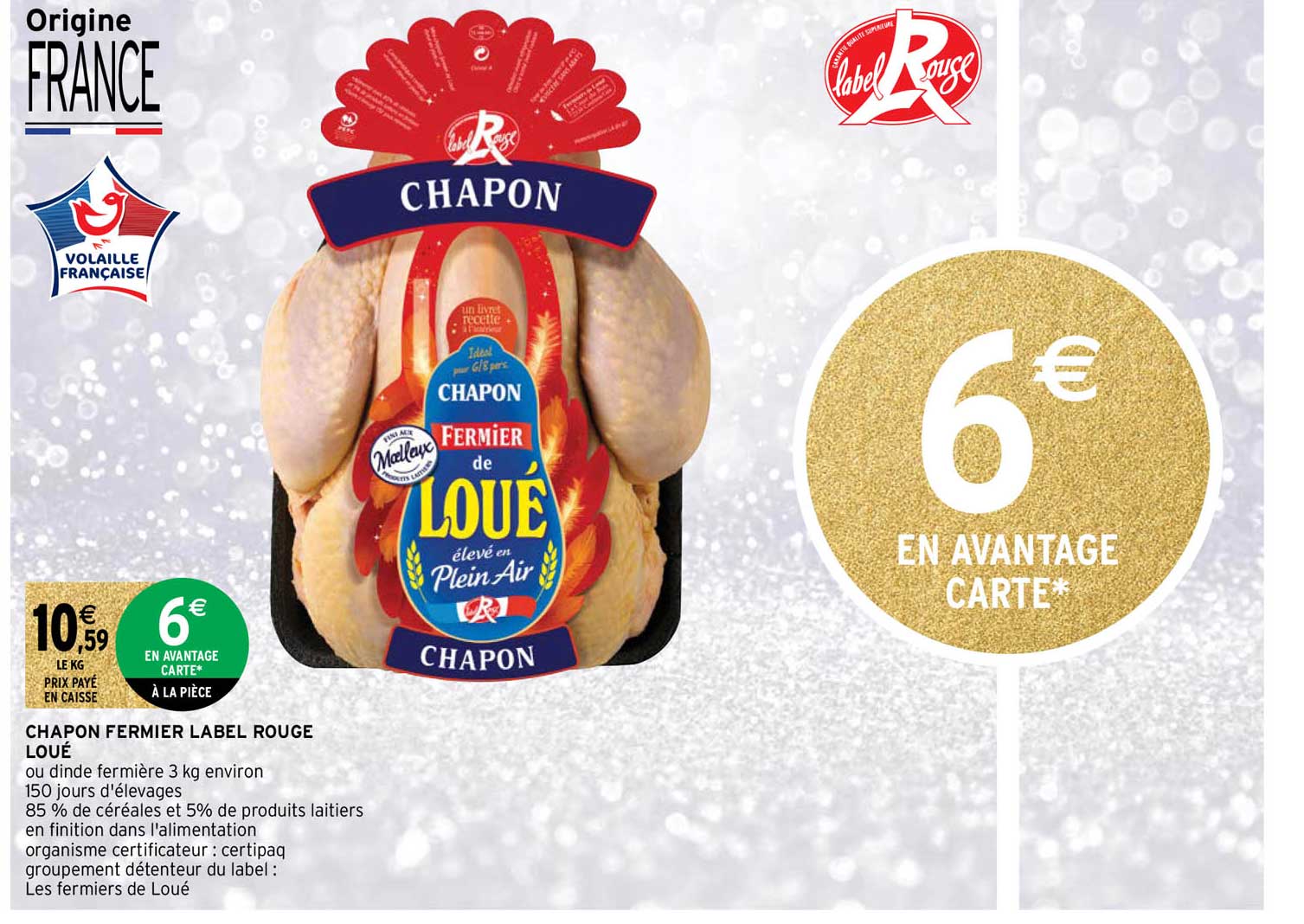 chapon fermier label rouge loué