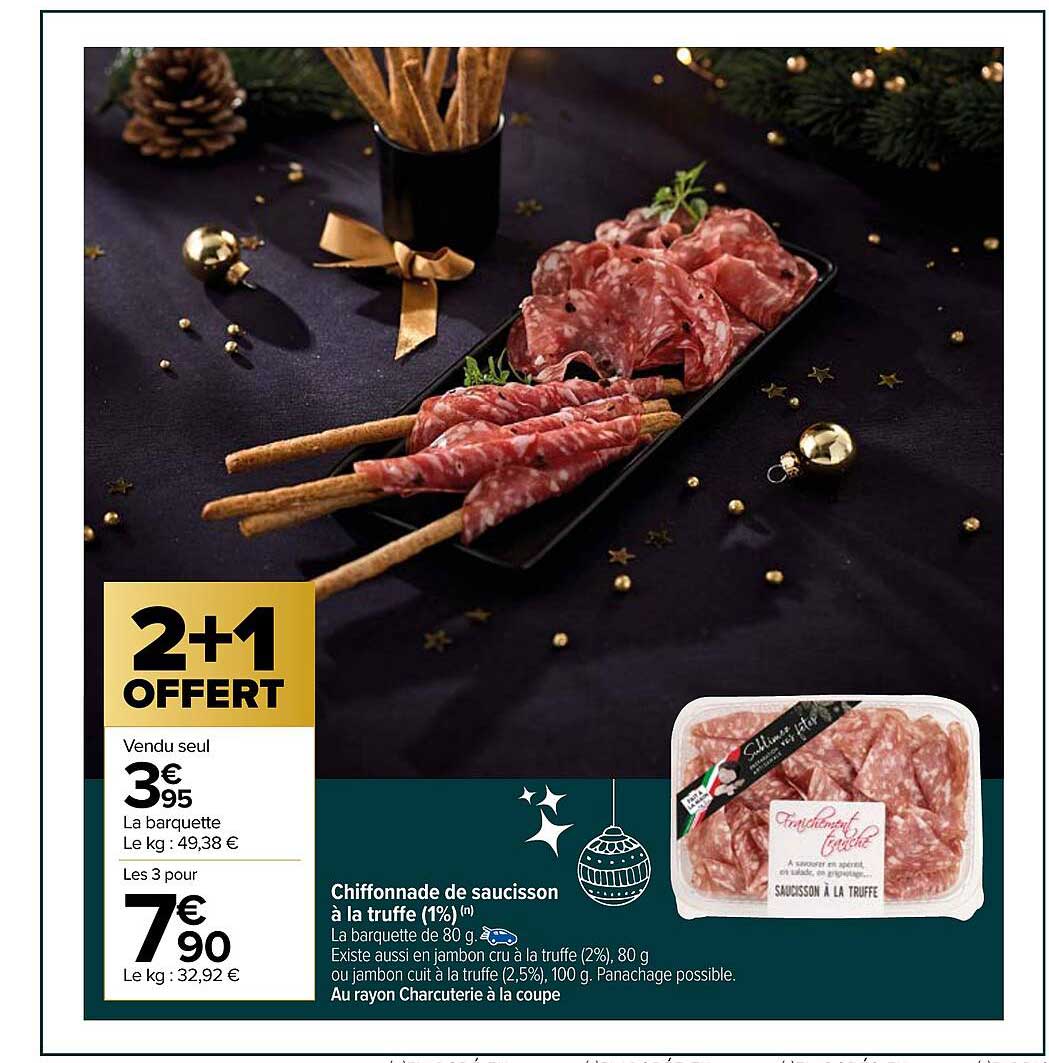 Chiffonnade De Saucisson à La Truffe (1%)