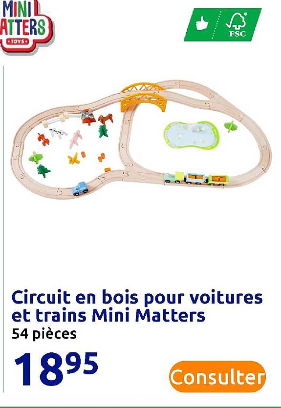 circuit en bois pour voitures et trains mini matters