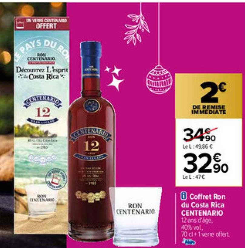 coffret ron du costa rica centenario