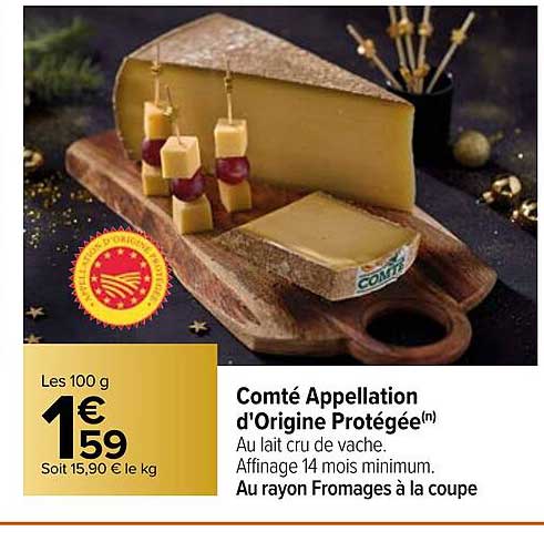 comté appellation d'origine protégée