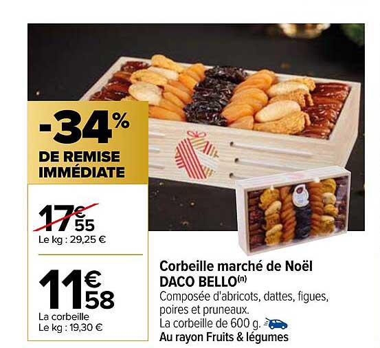 corbeille marché de noël daco bello