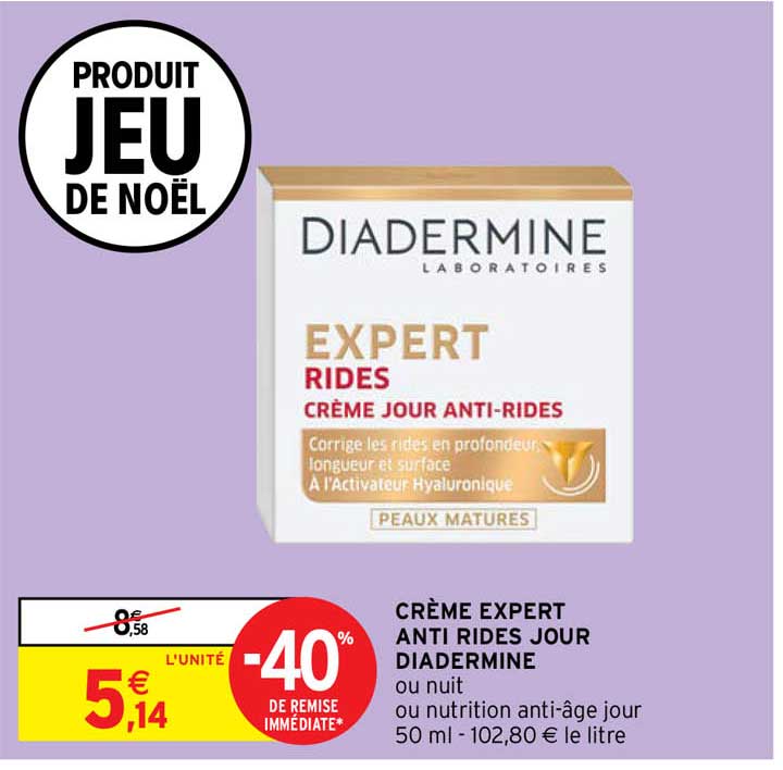 crème expert anti rides jour diadermine