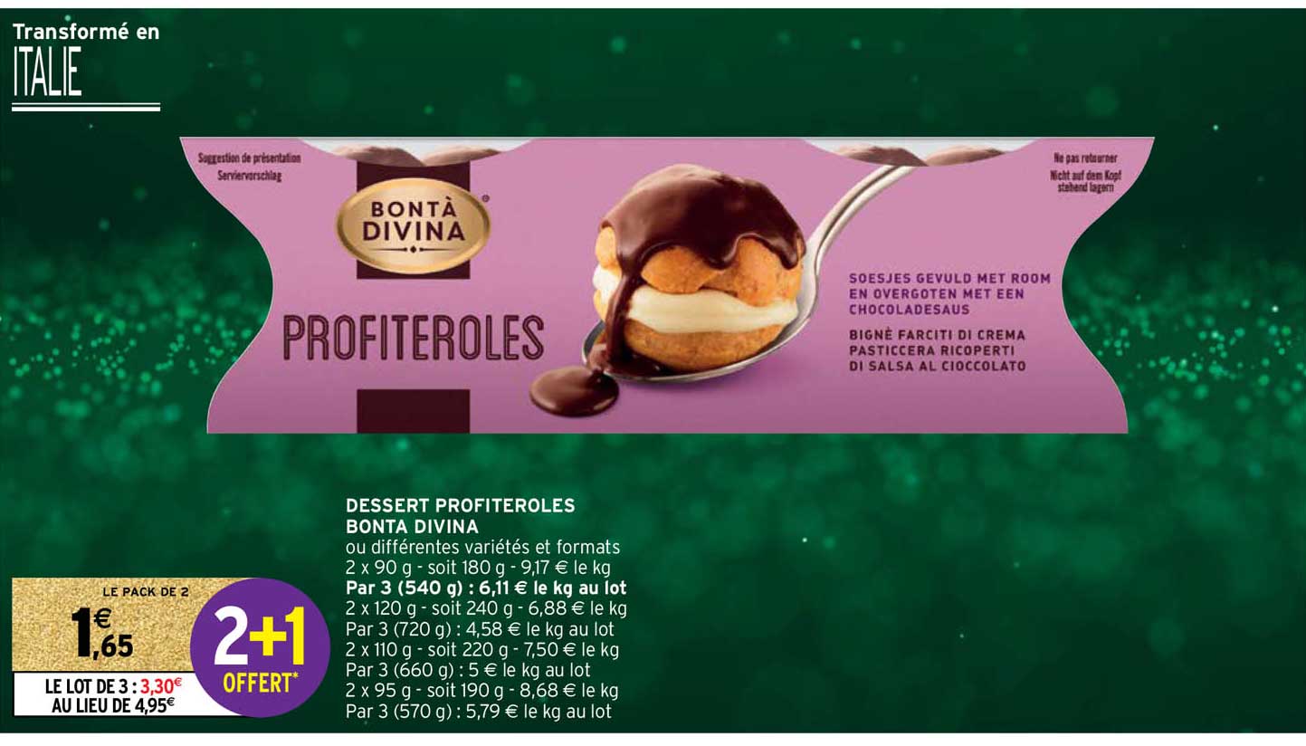 dessert profiteroles bonta divina