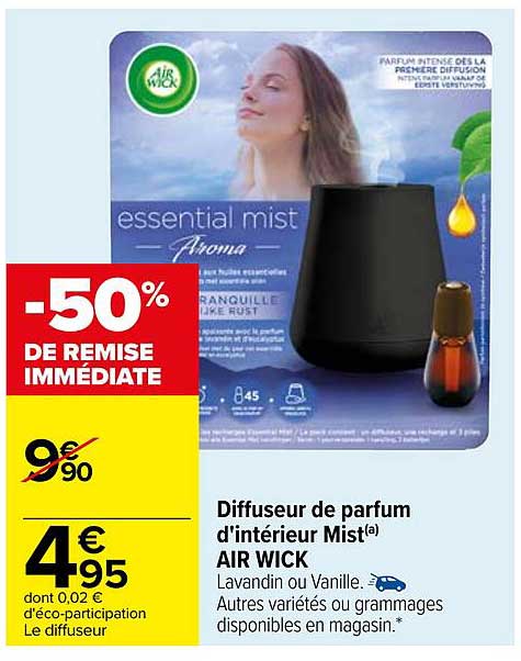 diffuseur de parfum d'intérieur mist air wick