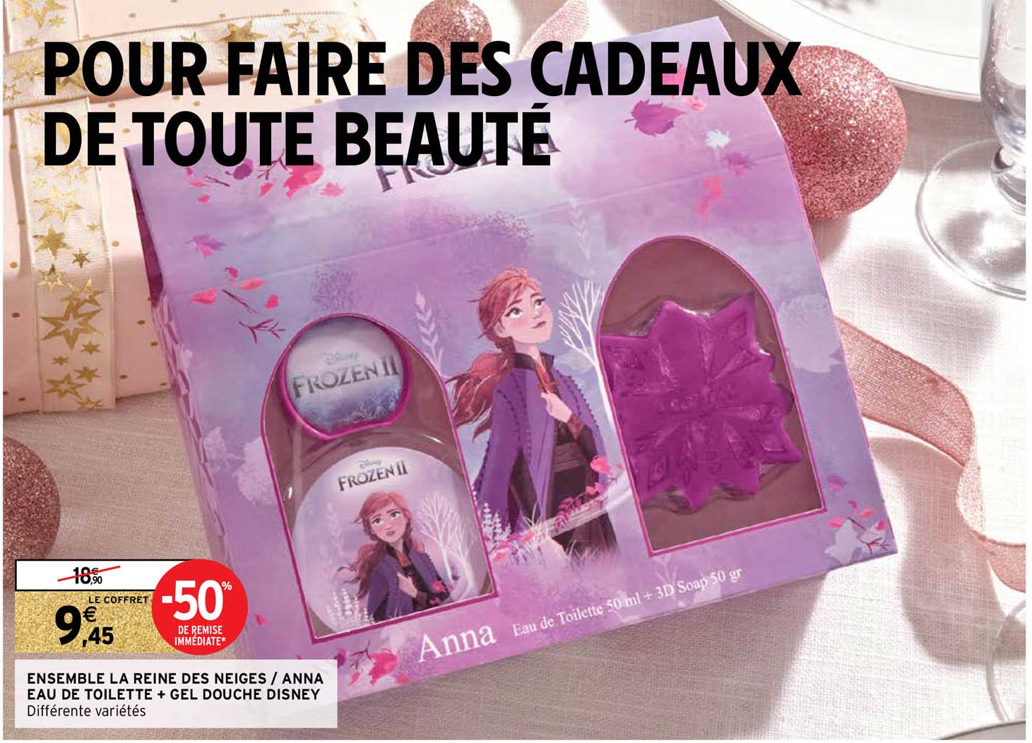 ensemble la reine des neiges - anna eau de toilette + gel douche disney