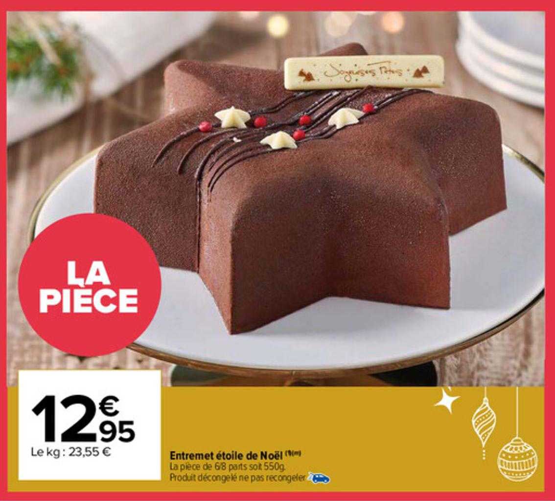 entremet étoile de noël