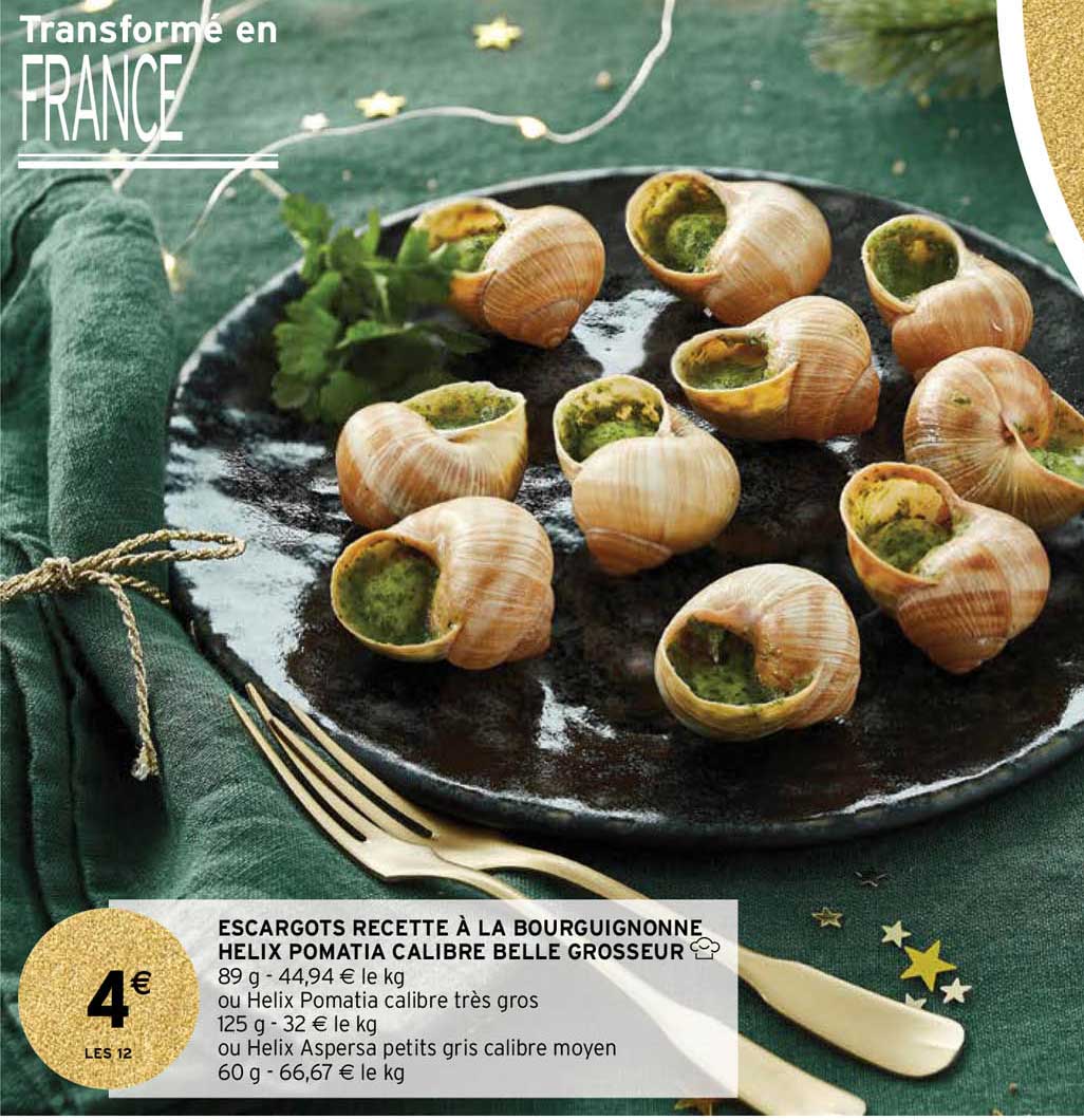 escargots recette à la bourguignonne helix pomatia calibre belle grosseur