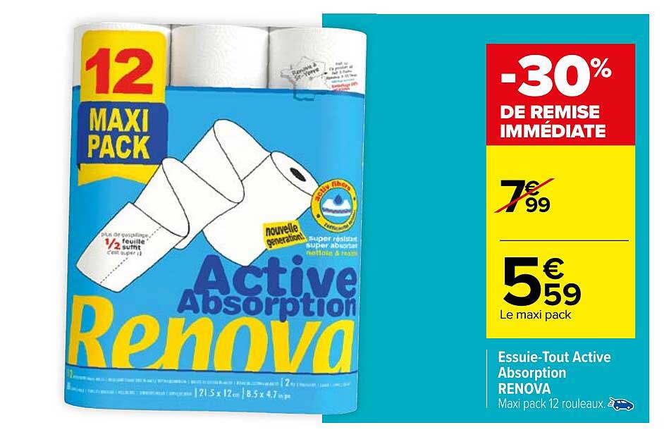 essuie-tout active absorption renova