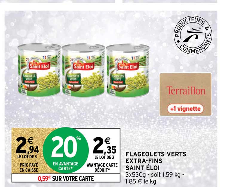 flageolets verts extra-fins saint éloi