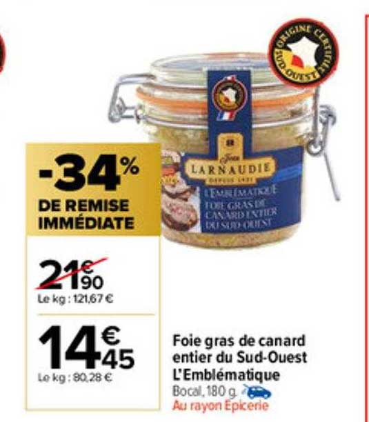 foie gras de canard entier du sud-ouest l'emblématique