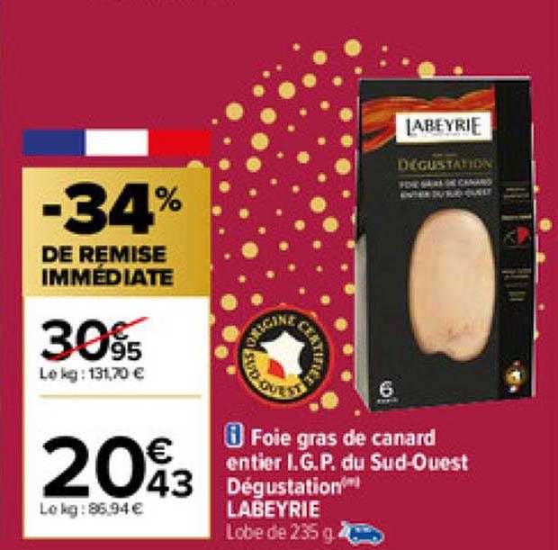foie gras de canard entier i.g.p. du sud-ouest dégustation labeyrie