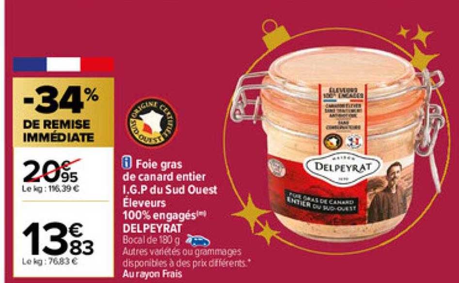 foie gras de canard entier i.g.p. du sud ouest éleveurs 100% engagés delpeyrat