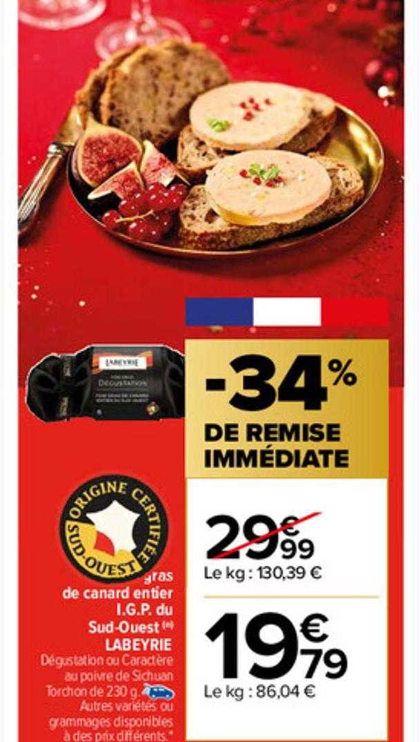 foie gras de canard entier i.g.p. du sud-ouest labeyrie