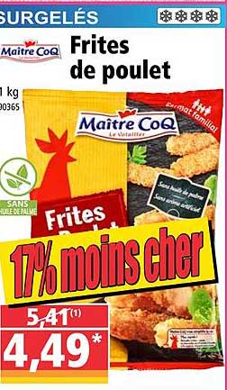 frites de poulet maître coq