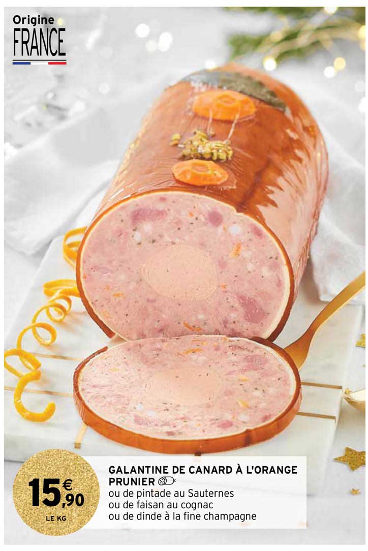 galantine de canard à l'orange prunier